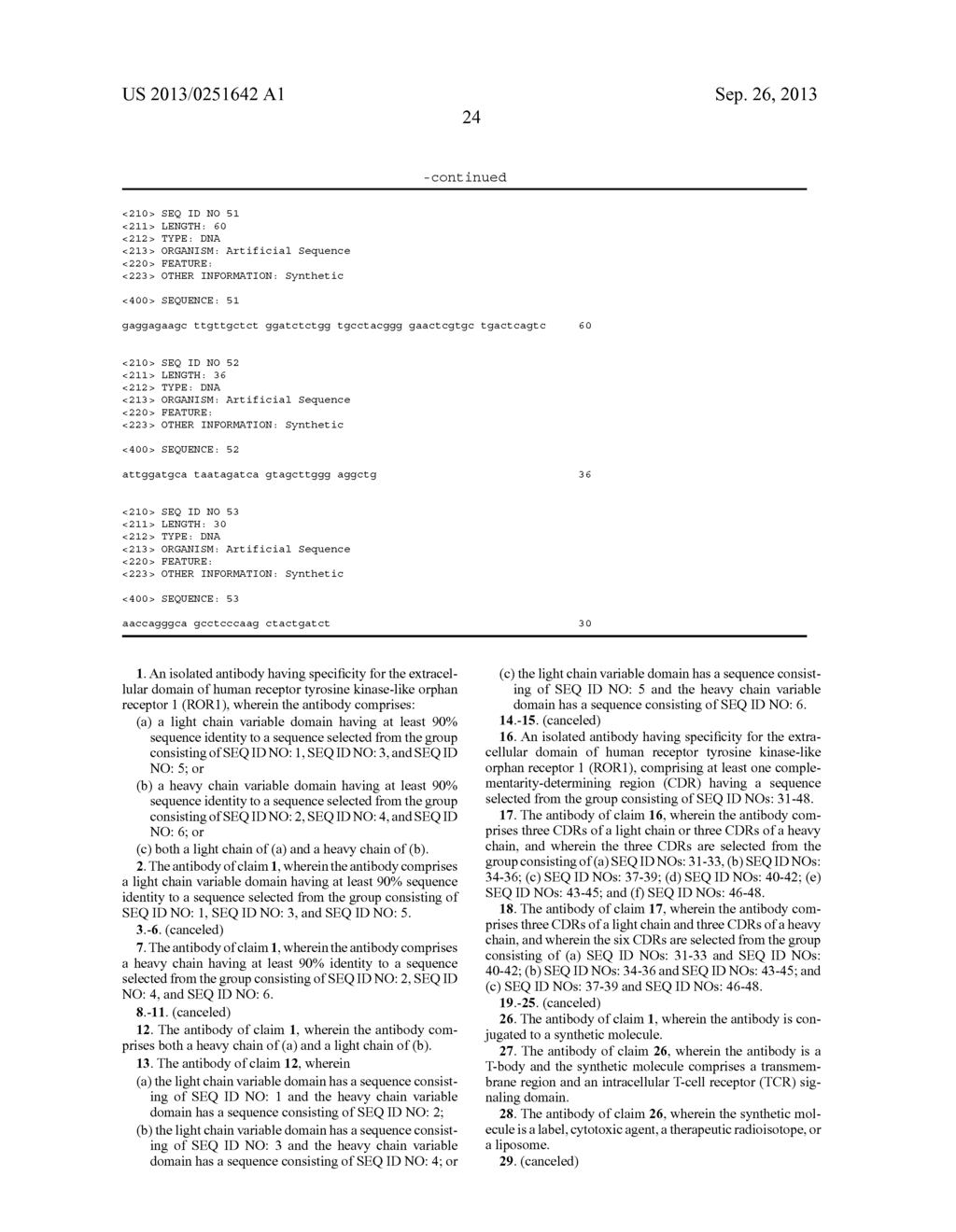 CHIMERIC RABBIT/HUMAN ROR1 ANTIBODIES - diagram, schematic, and image 36