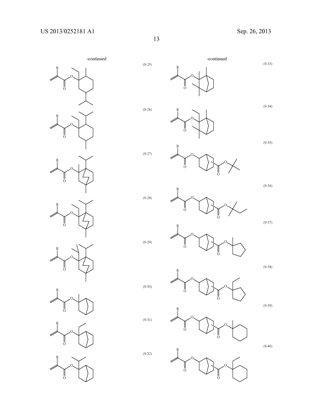 RESIST POLYMER, PROCESS FOR PRODUCTION THEREOF, RESIST COMPOSITION, AND     PROCESS FOR PRODUCTION OF SUBSTRATES WITH PATTERNS THEREON - diagram, schematic, and image 14