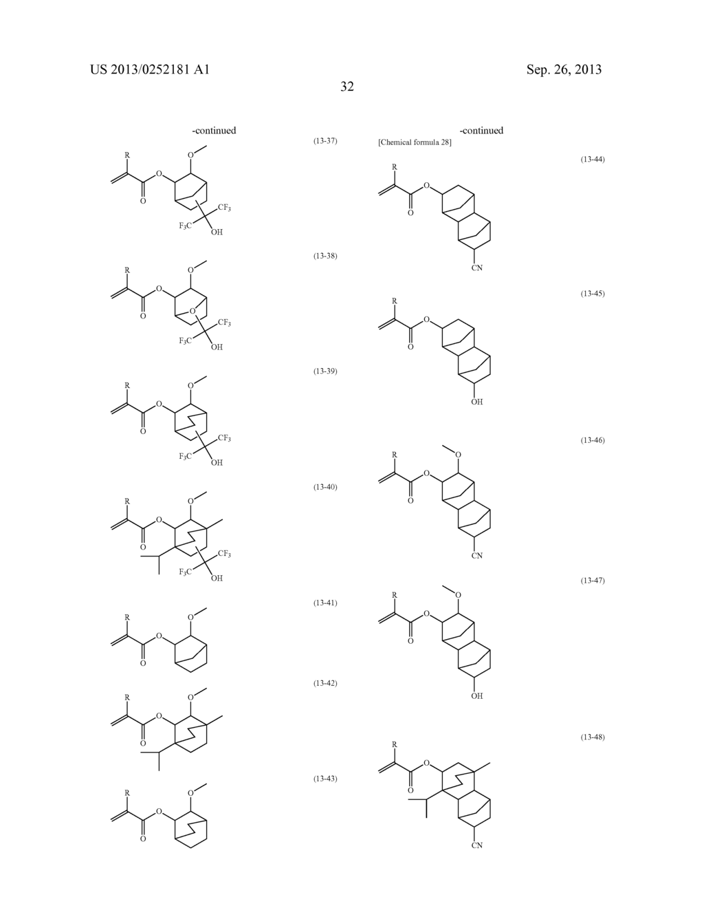 RESIST POLYMER, PROCESS FOR PRODUCTION THEREOF, RESIST COMPOSITION, AND     PROCESS FOR PRODUCTION OF SUBSTRATES WITH PATTERNS THEREON - diagram, schematic, and image 33