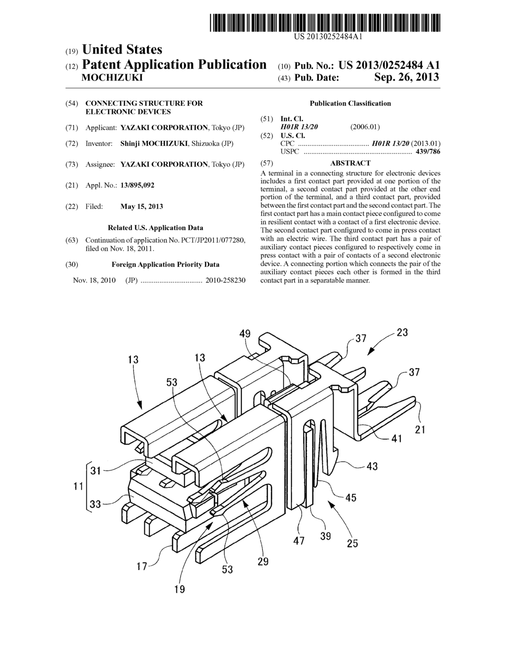 CONNECTING STRUCTURE FOR ELECTRONIC DEVICES - diagram, schematic, and image 01