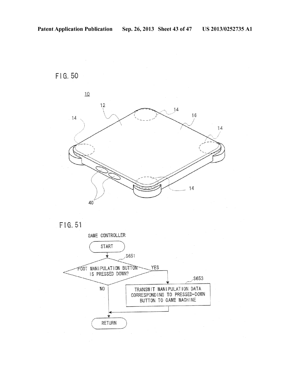 GAME CONTROLLER, STORAGE MEDIUM STORING GAME PROGRAM, AND GAME APPARATUS - diagram, schematic, and image 44