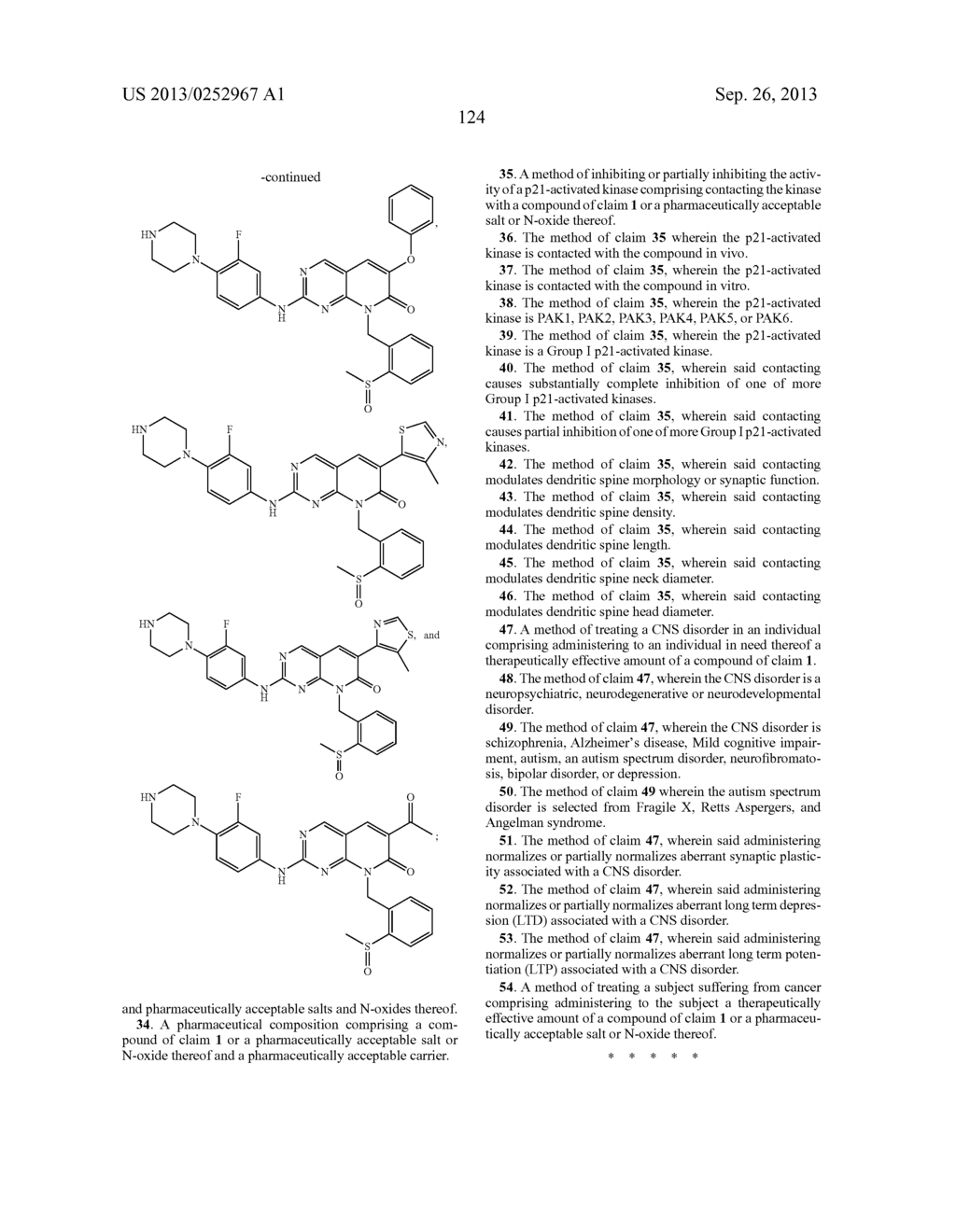 8-(SULFONYLBENZYL)PYRIDO[2,3-D]PYRIMIDIN-7(8H)-ONES FOR THE TREATMENT OF     CNS DISORDERS - diagram, schematic, and image 128