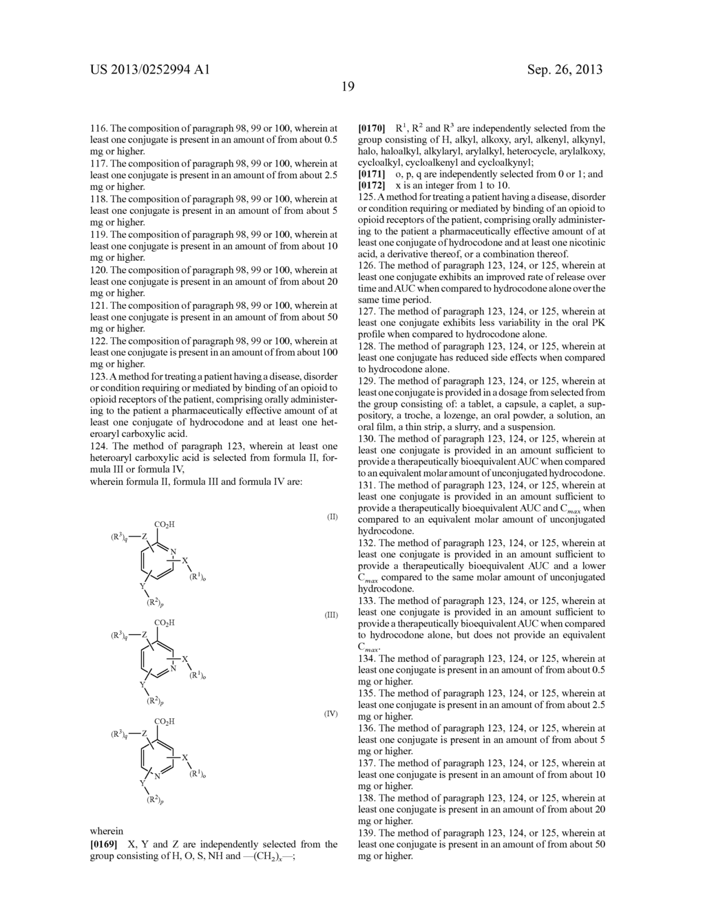 Benzoic Acid, Benzoic Acid Derivatives and Heteroaryl Carboxylic Acid     Conjugates of Hydrocodone, Prodrugs, Methods of Making and Use Thereof - diagram, schematic, and image 35