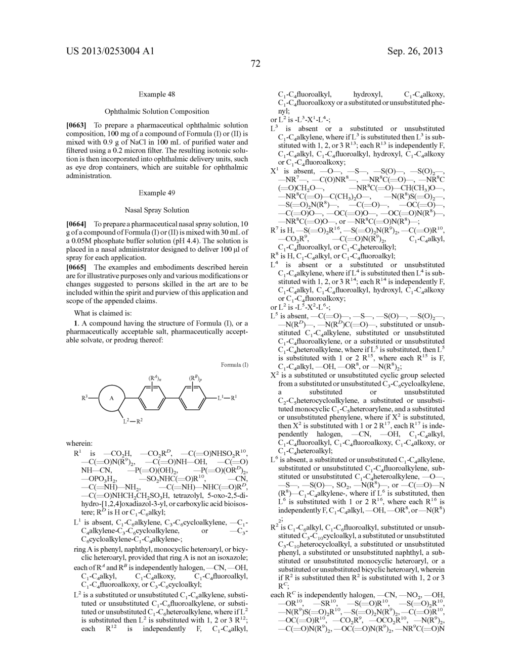 LYSOPHOSPHATIDIC ACID RECEPTOR ANTAGONISTS AND THEIR USE IN THE TREATMENT     FIBROSIS - diagram, schematic, and image 73