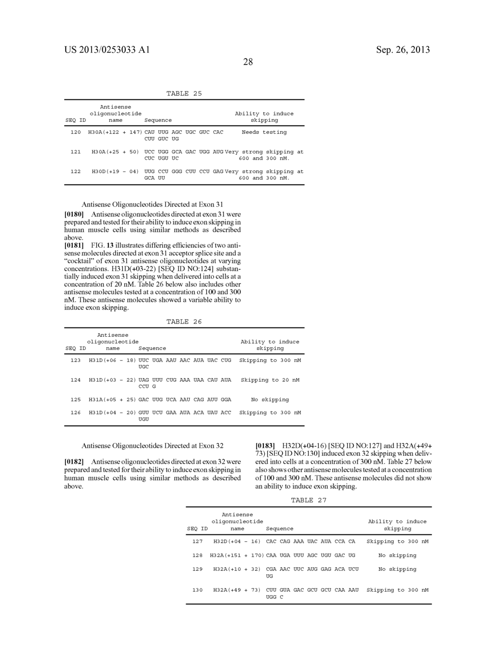 ANTISENSE OLIGONUCLEOTIDES FOR INDUCING EXON SKIPPING AND METHODS OF USE     THEREOF - diagram, schematic, and image 51