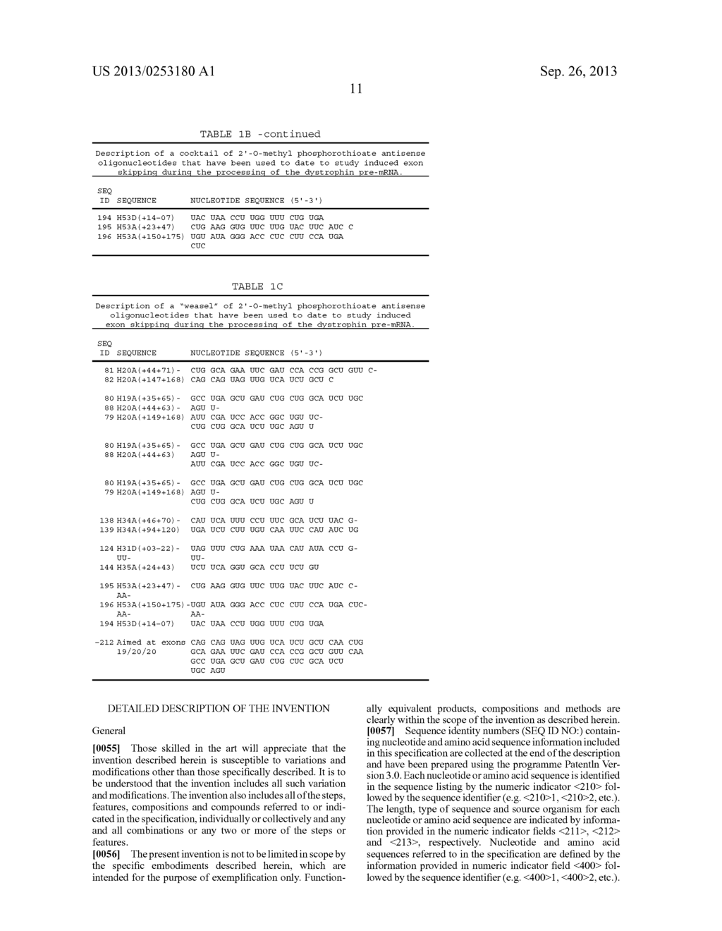 ANTISENSE OLIGONUCLEOTIDES FOR INDUCING EXON SKIPPING AND METHODS OF USE     THEREOF - diagram, schematic, and image 34