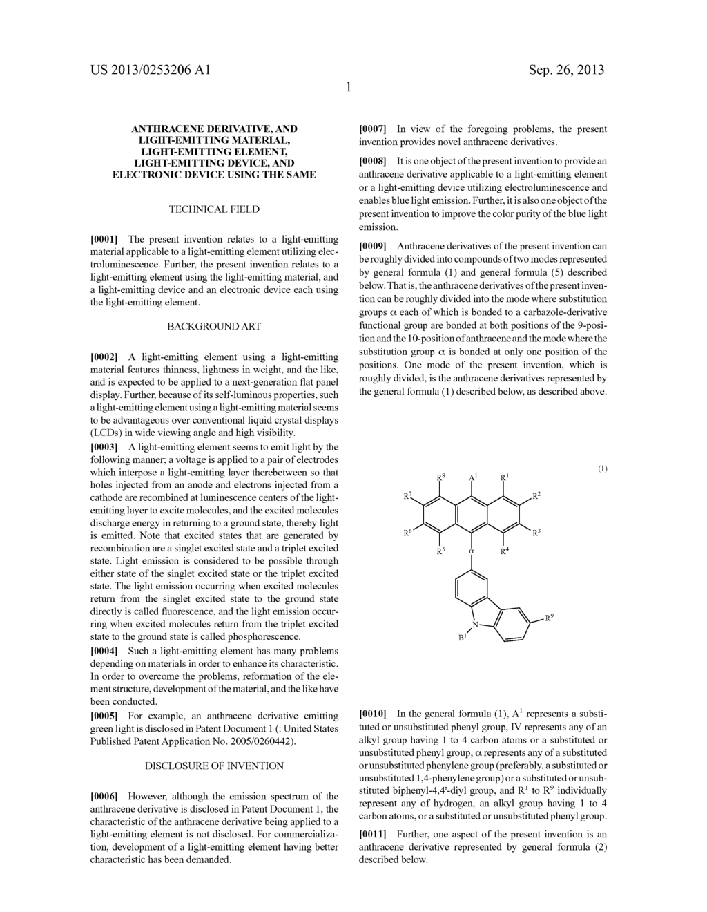 ANTHRACENE DERIVATIVE, AND LIGHT-EMITTING MATERIAL, LIGHT-EMITTING     ELEMENT, LIGHT-EMITTING DEVICE, AND ELECTRONIC DEVICE USING THE SAME - diagram, schematic, and image 38