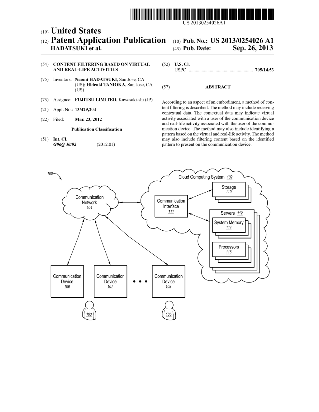 CONTENT FILTERING BASED ON VIRTUAL AND REAL-LIFE ACTIVITIES - diagram, schematic, and image 01