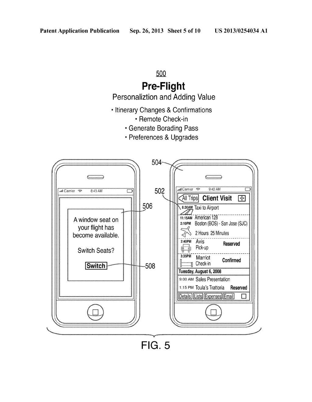 SYSTEMS AND METHODS FOR ACCESSING TRAVEL SERVICES USING A PORTABLE     ELECTRONIC DEVICE - diagram, schematic, and image 06