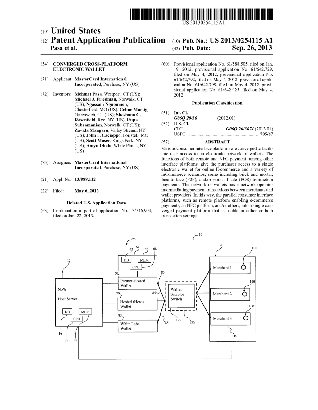 CONVERGED CROSS-PLATFORM ELECTRONIC WALLET - diagram, schematic, and image 01