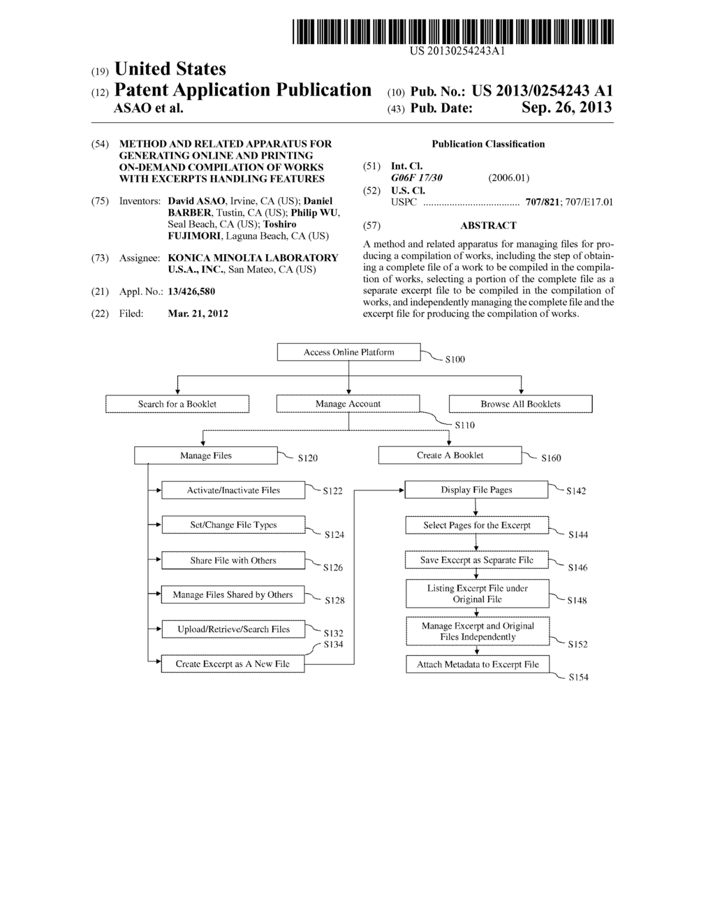 METHOD AND RELATED APPARATUS FOR GENERATING ONLINE AND PRINTING ON-DEMAND     COMPILATION OF WORKS WITH EXCERPTS HANDLING FEATURES - diagram, schematic, and image 01