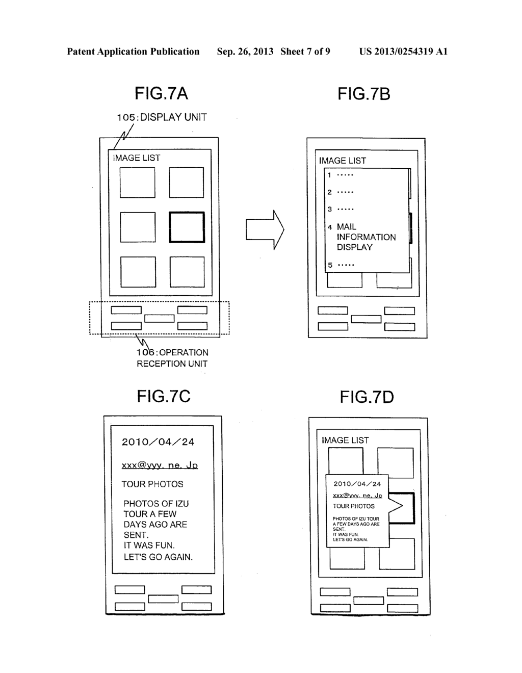 COMMUNICATION TERMINAL COMPRISING IMAGE INFORMATION DISPLAY DEVICE, IMAGE     INFORMATION DISPLAY METHOD, AND IMAGE INFORMATION DISPLAY PROGRAM - diagram, schematic, and image 08