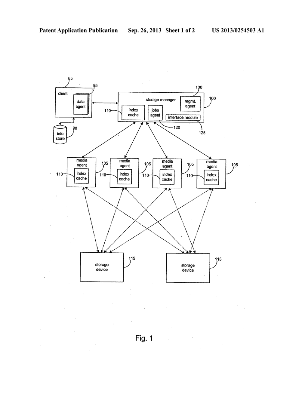 HIERARCHICAL SYSTEMS AND METHODS FOR PERFORMING STORAGE OPERATIONS IN A     COMPUTER NETWORK - diagram, schematic, and image 02