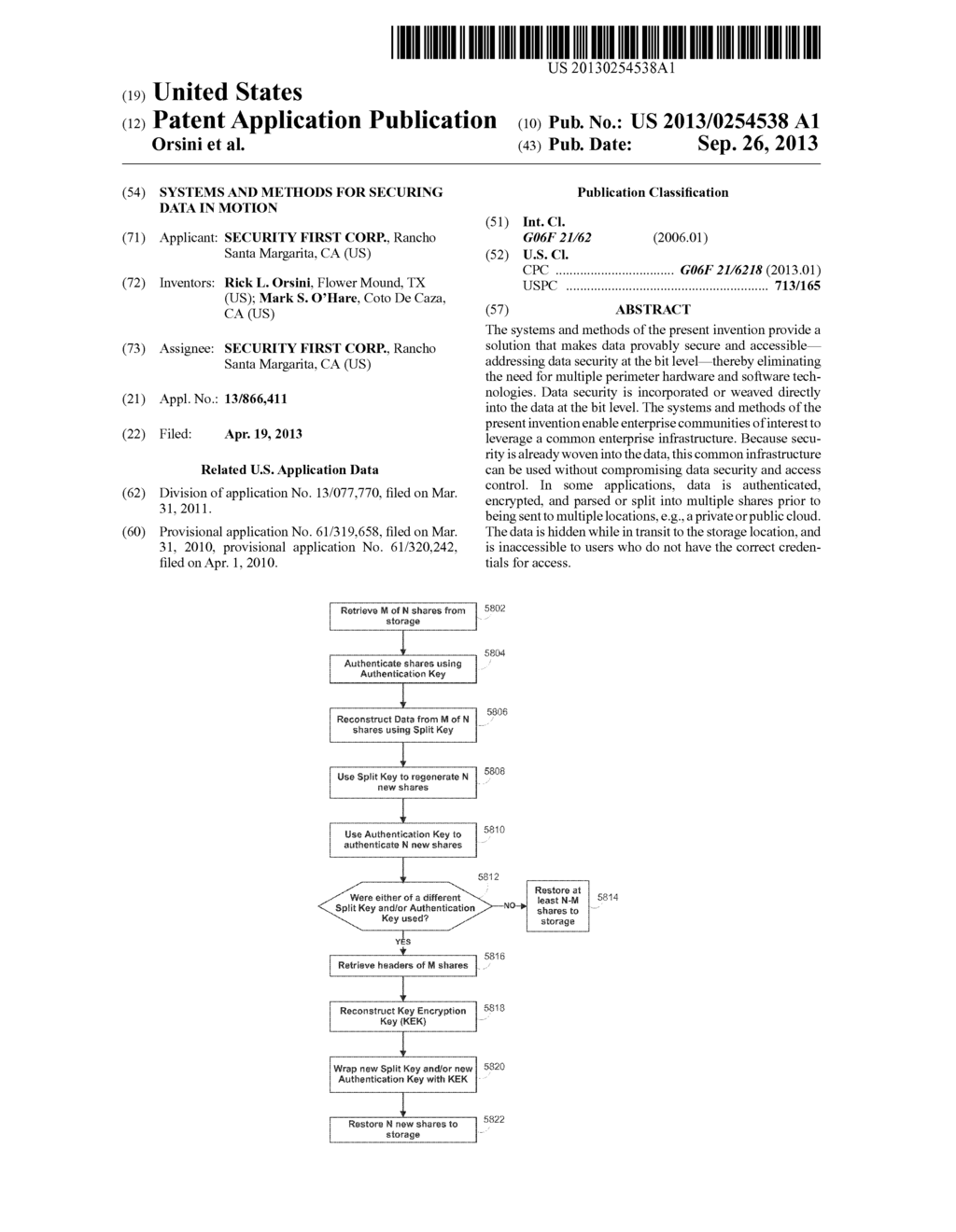 SYSTEMS AND METHODS FOR SECURING DATA IN MOTION - diagram, schematic, and image 01