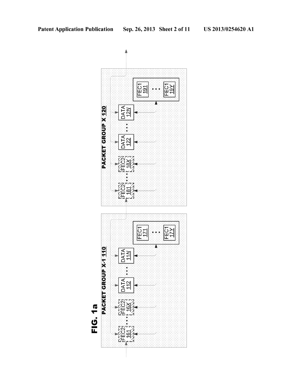 IMPROVED ERROR CORRECTION CODING FOR RECOVERING MULTIPLE PACKETS IN A     GROUP IN VIEW OF LIMITED BANDWIDTH - diagram, schematic, and image 03