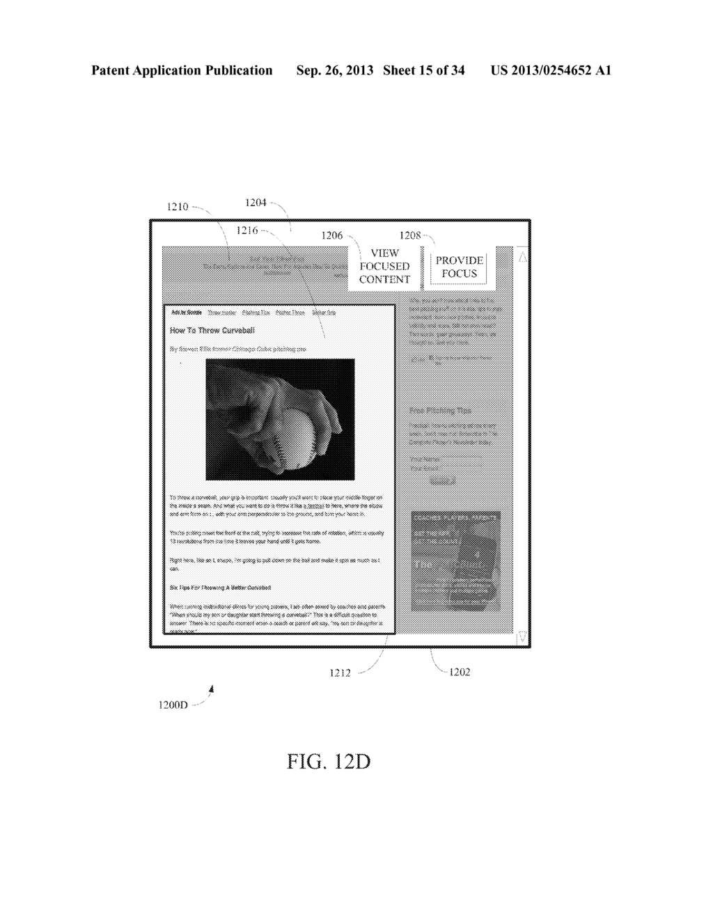 PROVIDING FOCUS TO PORTION(S) OF CONTENT OF A WEB RESOURCE - diagram, schematic, and image 16