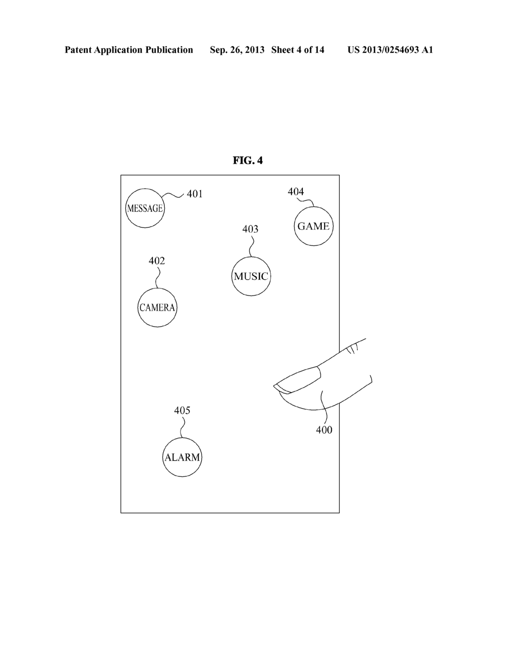 USER INTERFACE APPARATUS AND METHOD FOR USER INTERFACE IN TOUCH DEVICE - diagram, schematic, and image 05