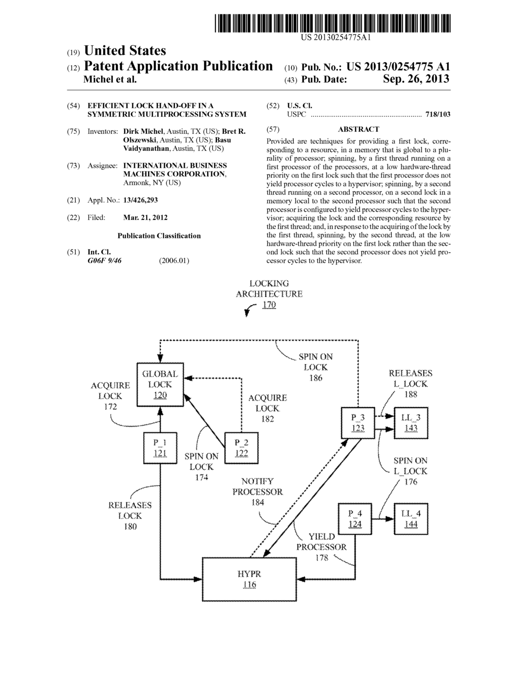 EFFICIENT LOCK HAND-OFF IN A SYMMETRIC MULTIPROCESSING SYSTEM - diagram, schematic, and image 01