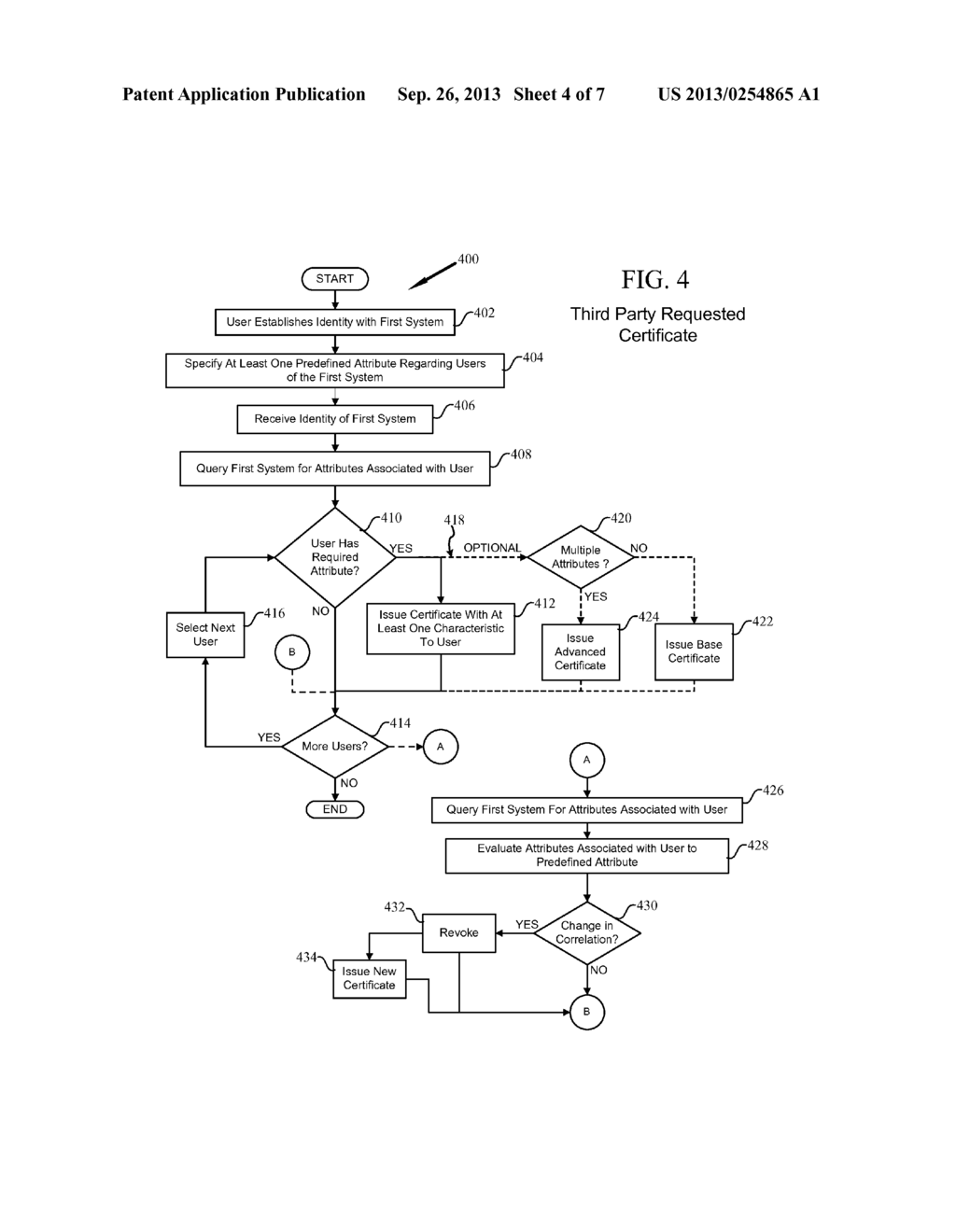 SYSTEM AND METHOD FOR PROVIDING A CERTIFICATE TO A THIRD PARTY REQUEST - diagram, schematic, and image 05