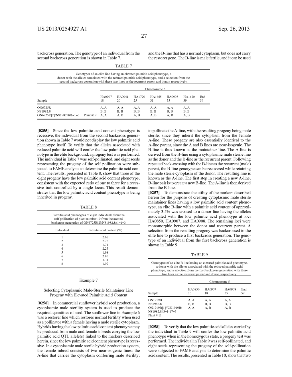 MOLECULAR MARKERS FOR LOW PALMITIC ACID CONTENT IN SUNFLOWER (HELIANTHUS     ANNUS), AND METHODS OF USING THE SAME - diagram, schematic, and image 33