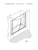 SHOWER DOOR ASSEMBLY WITH AN INTEGRAL DIRECTIONAL DRAINING SYSTEM diagram and image