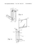 SHOWER DOOR ASSEMBLY WITH AN INTEGRAL DIRECTIONAL DRAINING SYSTEM diagram and image