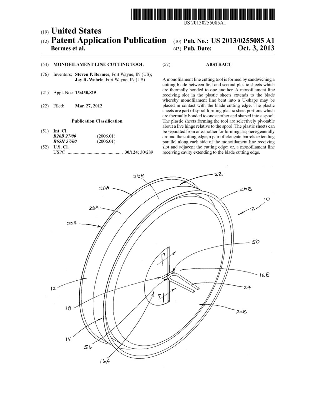 Monofilament Line Cutting Tool - diagram, schematic, and image 01