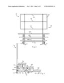 Mobile Folding Choral Riser with High-Speed Cylinder Lift-Assist Mechanism     and Partially Independent Back Railing Linkage diagram and image