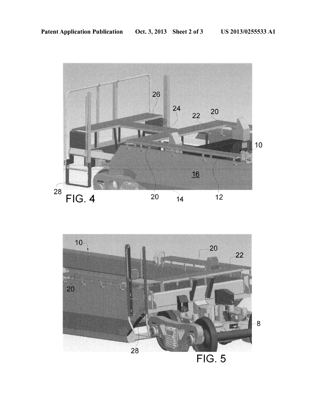 MULTI-UNIT INTERMODAL RAILROAD WELL CAR WITH SAFETY PLATFORM AND HANDBRAKE - diagram, schematic, and image 03