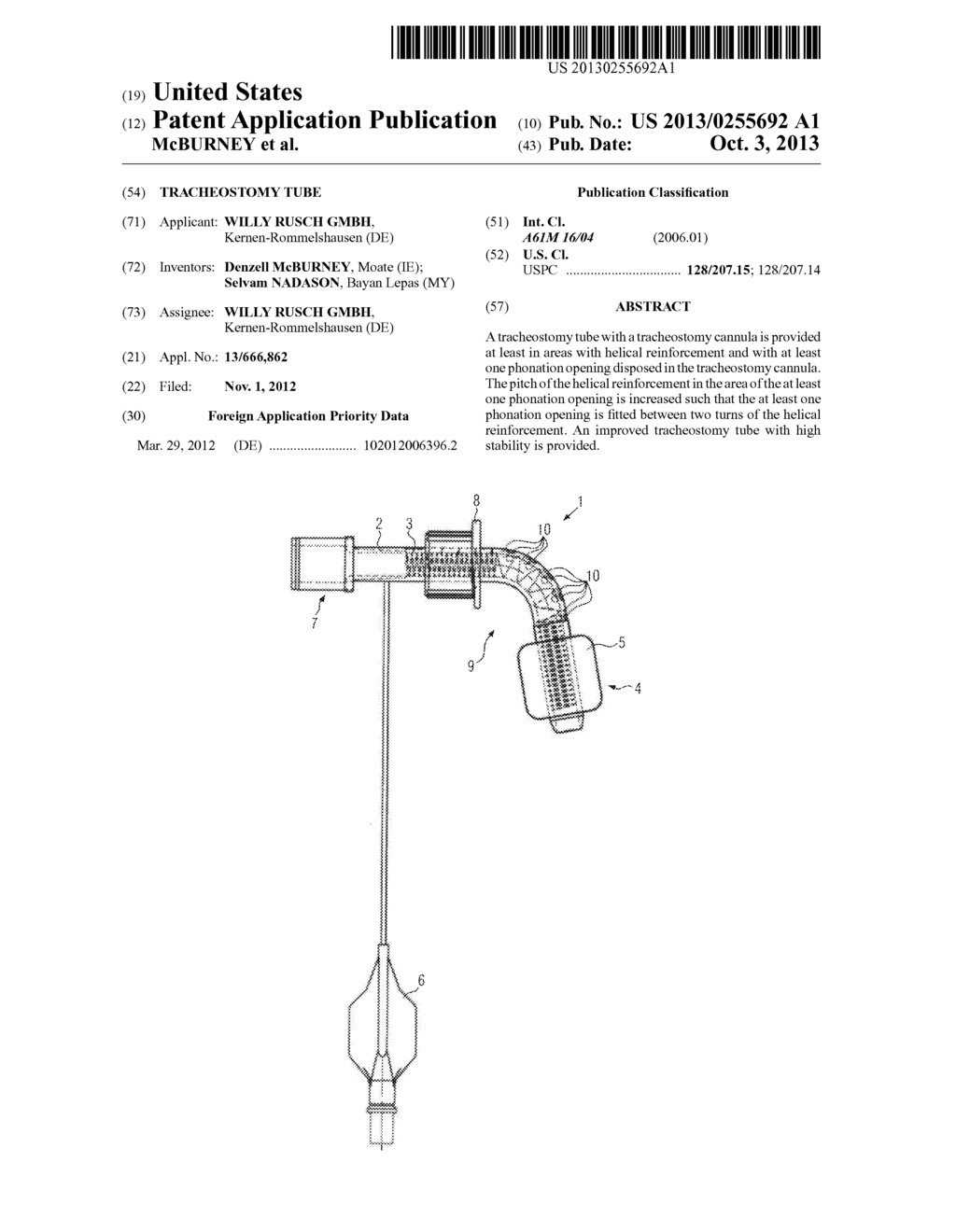 Tracheostomy Tube - diagram, schematic, and image 01