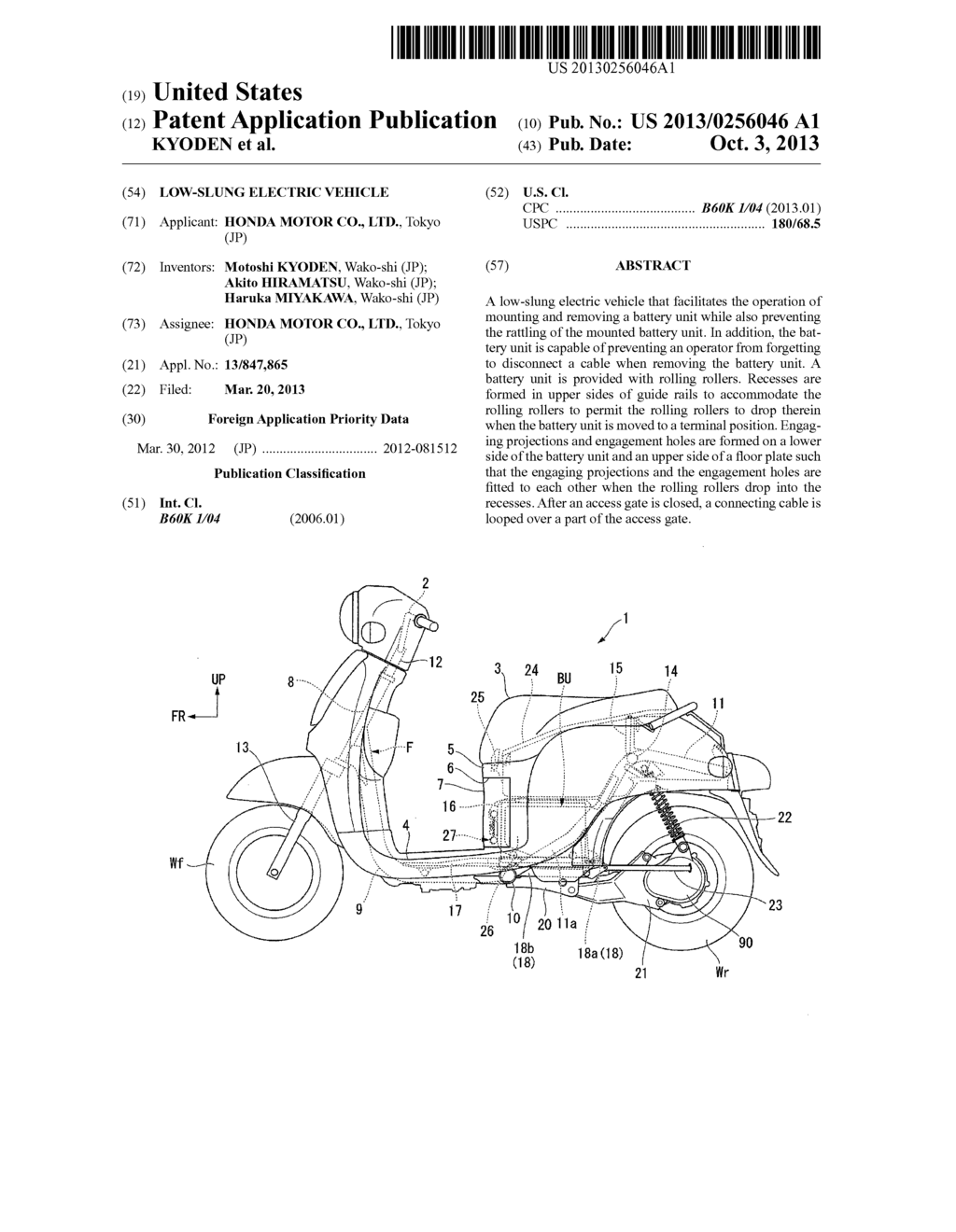 LOW-SLUNG ELECTRIC VEHICLE - diagram, schematic, and image 01