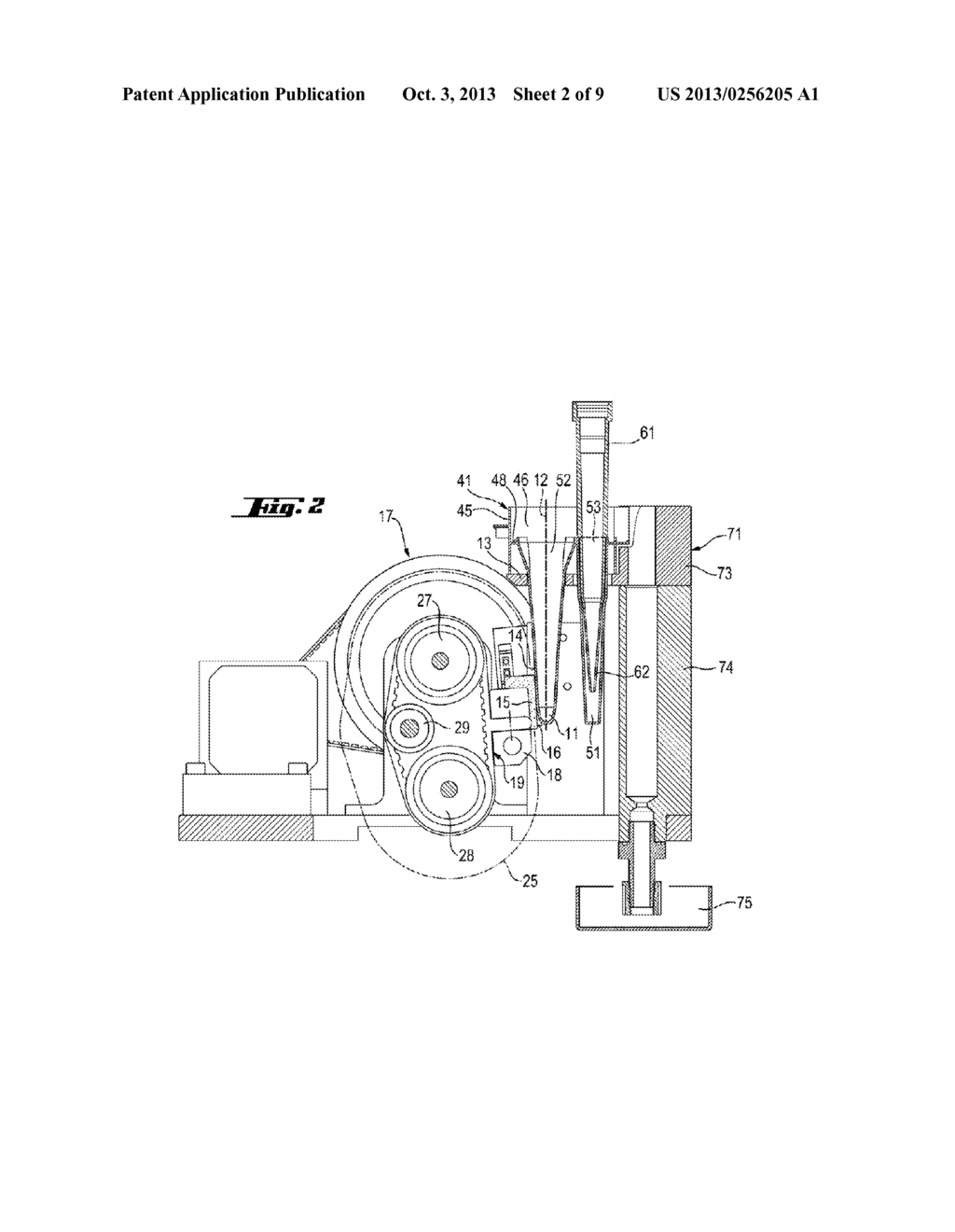 Apparatus for Separating Magnetic Particles from Liquids Containing said     Particles, and an Array of Vessels Suitable for use with such an     Apparatus - diagram, schematic, and image 03