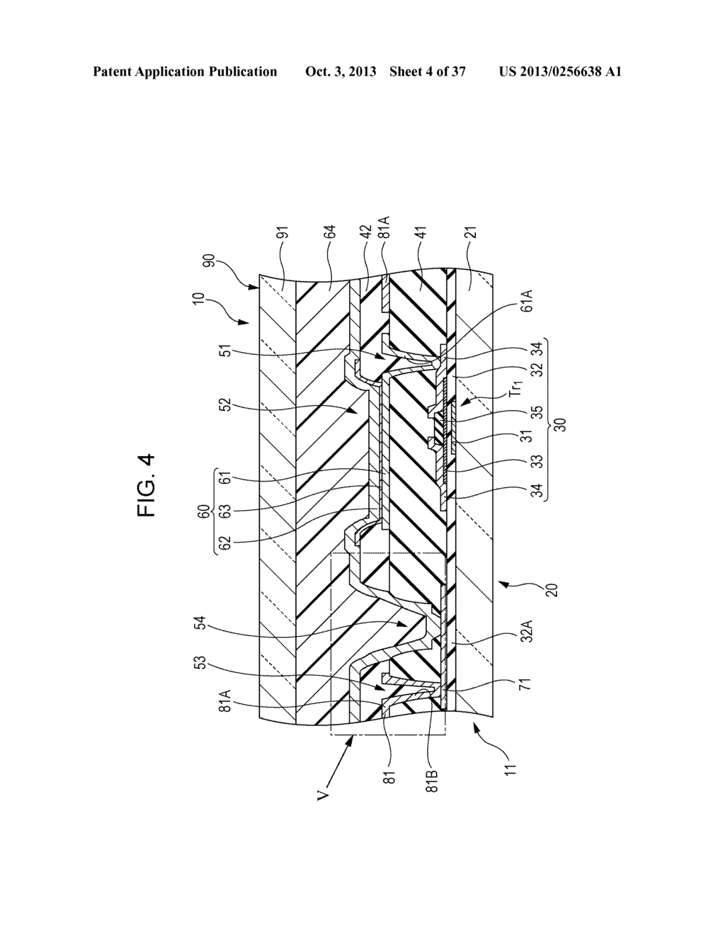 DISPLAY DEVICE AND METHOD OF MANUFACTURING THE SAME, METHOD OF REPAIRING     DISPLAY DEVICE, AND ELECTRONIC APPARATUS - diagram, schematic, and image 05