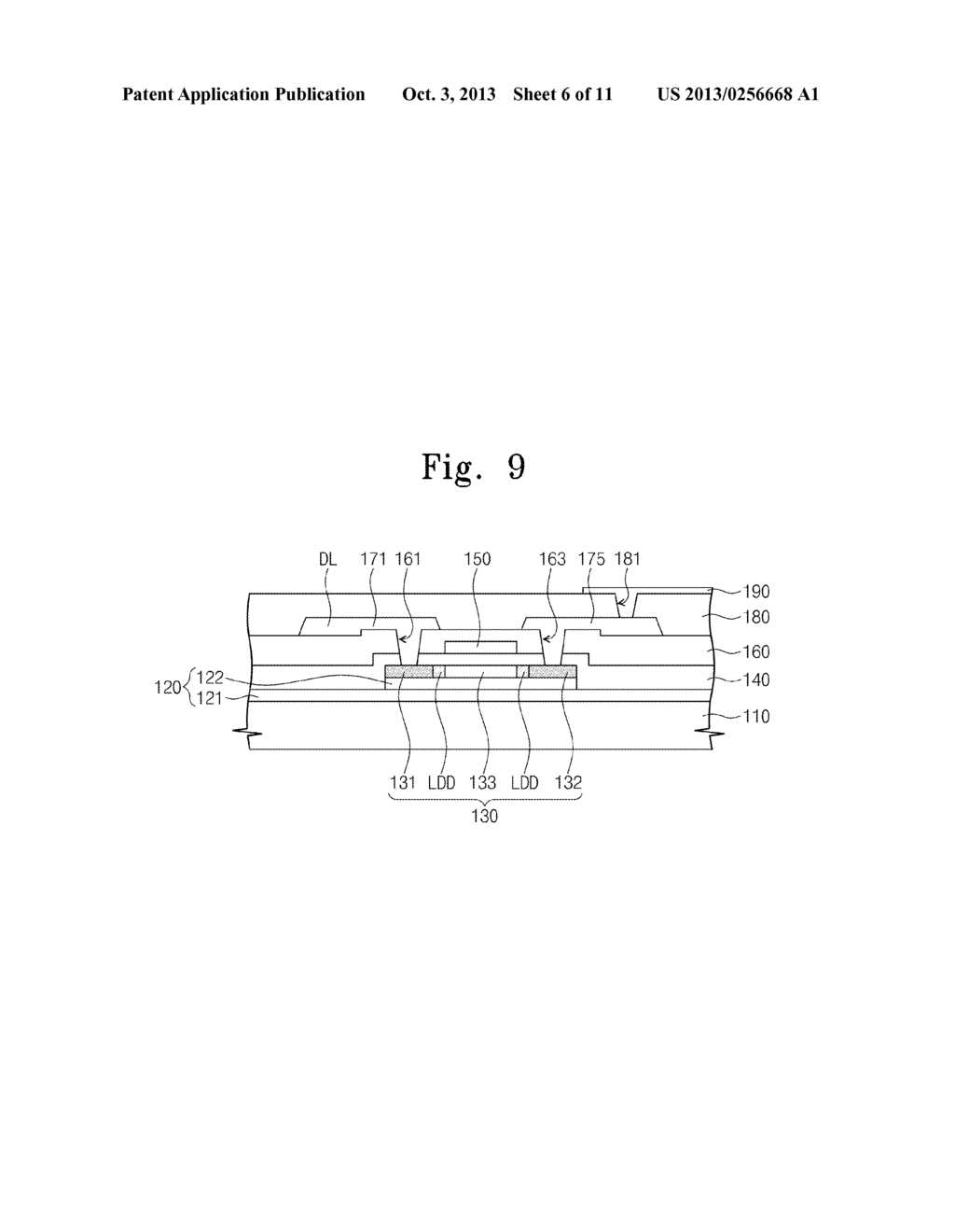 ARRAY SUBSTRATE AND METHOD OF FABRICATING THE SAME - diagram, schematic, and image 07