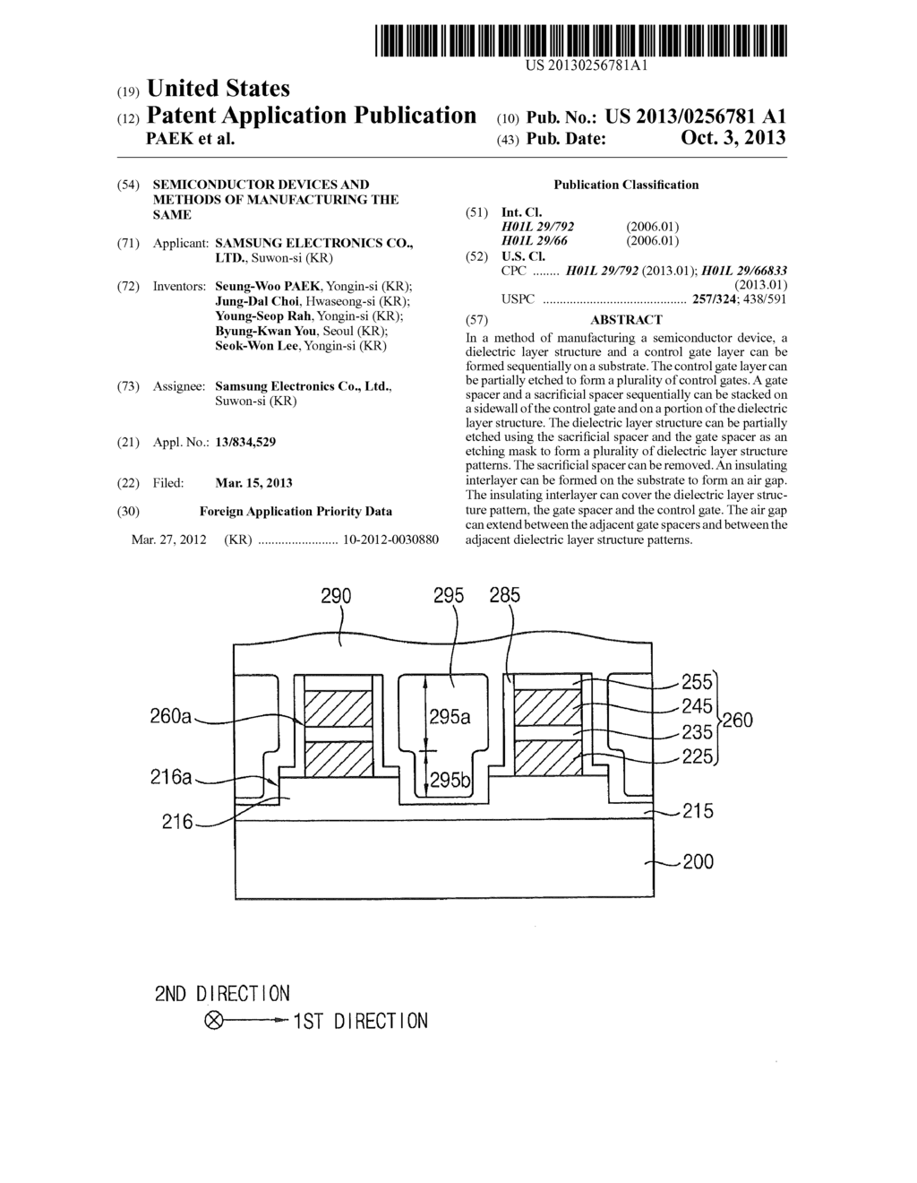 SEMICONDUCTOR DEVICES AND METHODS OF MANUFACTURING THE SAME - diagram, schematic, and image 01