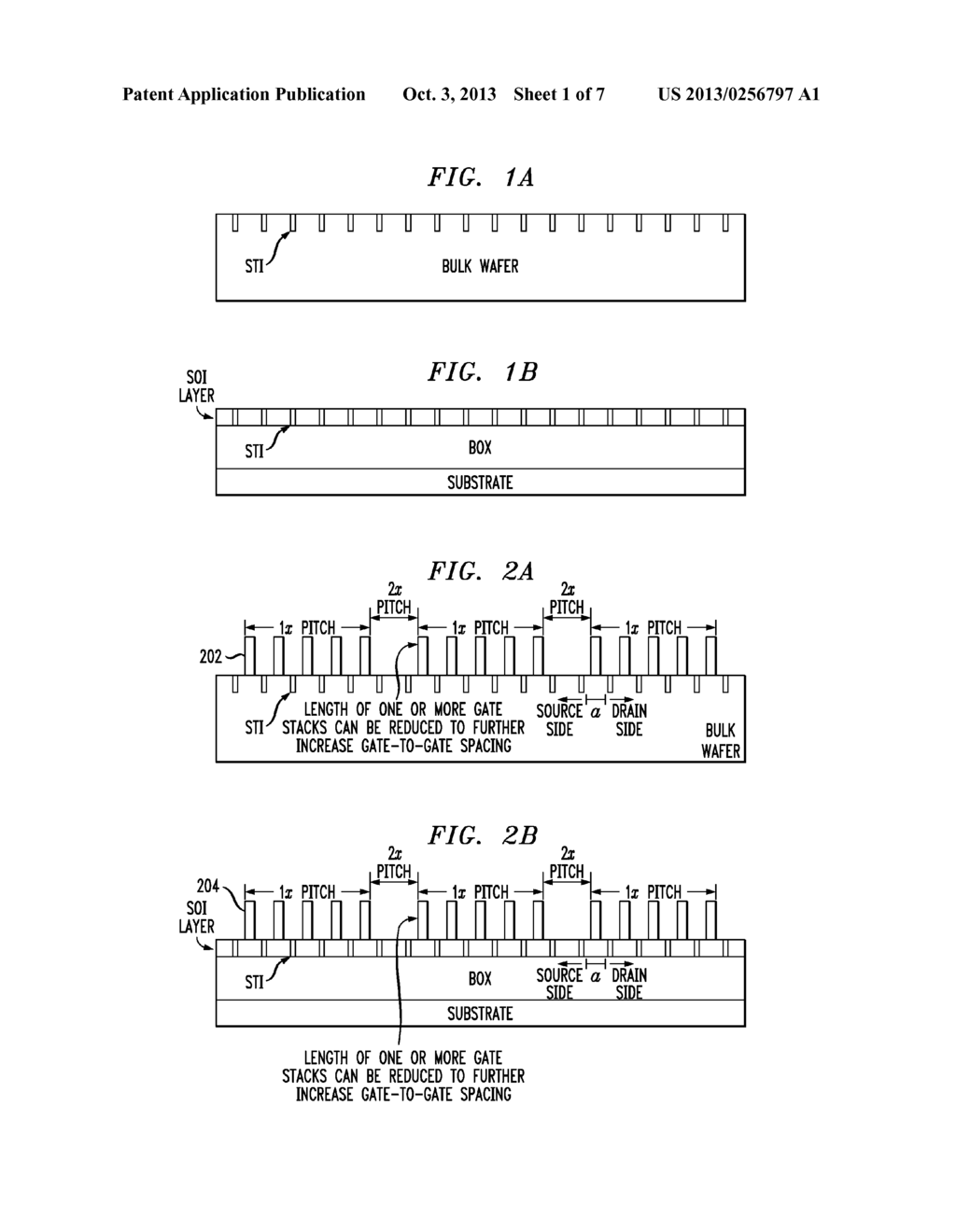 Asymmetric FET Formed Through Use of Variable Pitch Gate for Use as Logic     Device and Test Structure - diagram, schematic, and image 02