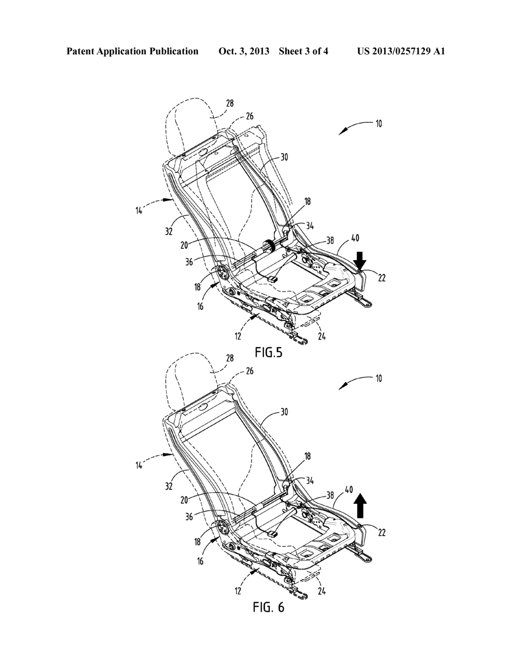 RECLINING VEHICLE SEAT WITH ACTUATOR AND MOTOR - diagram, schematic, and image 04