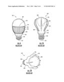 LIGHTING DEVICE WITH REVERSE TAPERED HEATSINK diagram and image