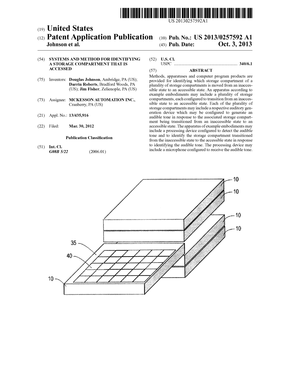 SYSTEMS AND METHOD FOR IDENTIFYING A STORAGE COMPARTMENT THAT IS ACCESSED - diagram, schematic, and image 01