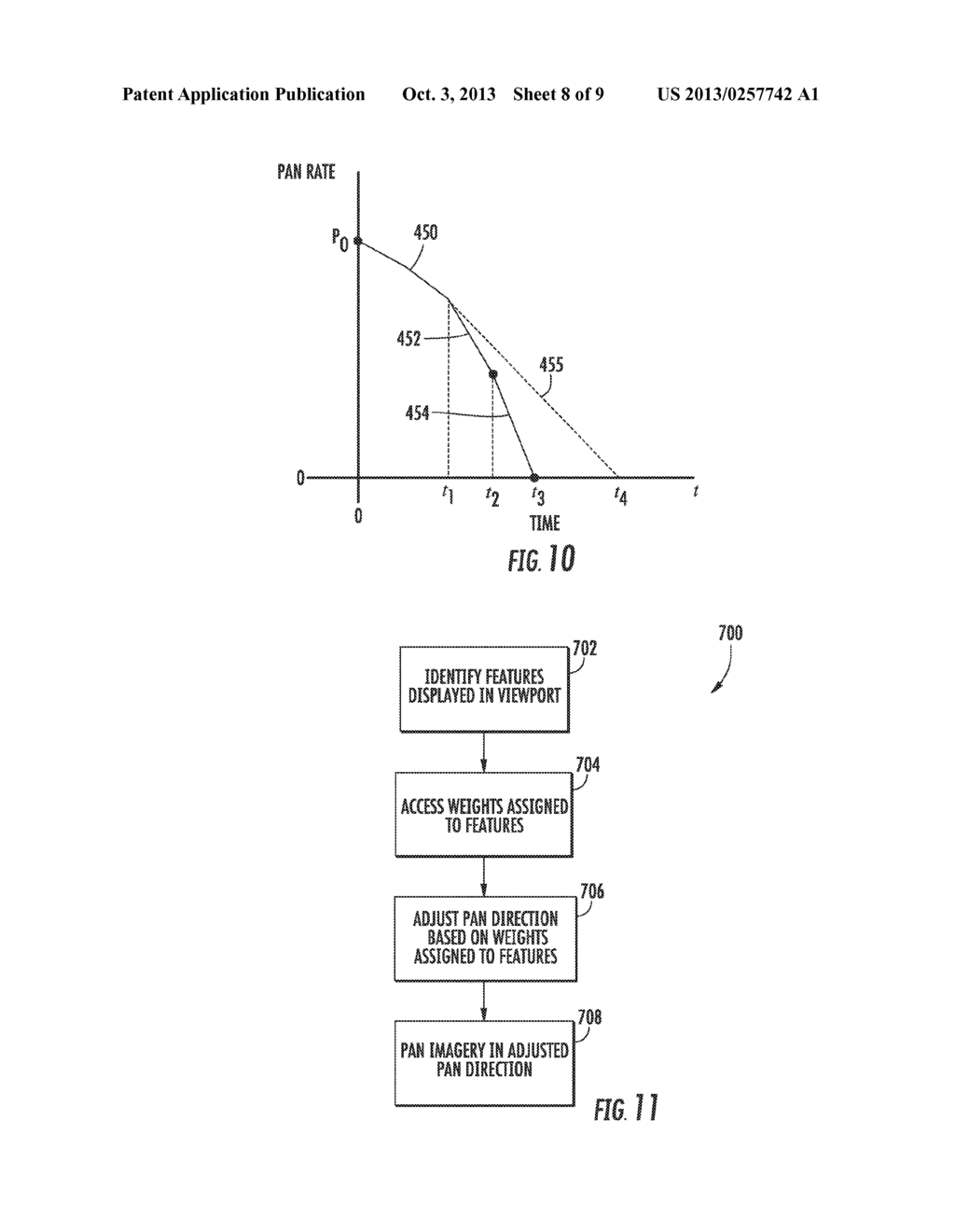 Method and System for Controlling Imagery Panning Based on Displayed     Content - diagram, schematic, and image 09