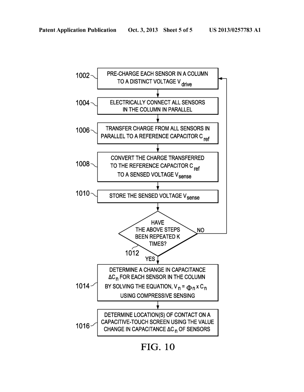 SYSTEM AND METHOD FOR SPARSE TOUCH SENSING ON CAPACITIVE TOUCH SCREEN - diagram, schematic, and image 06