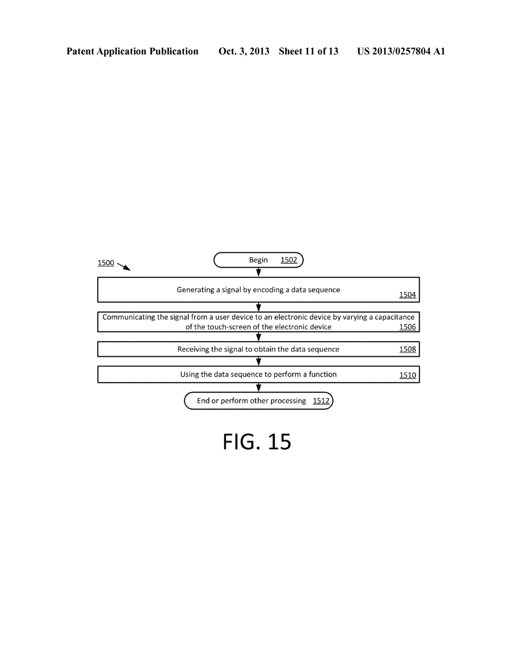 Method, apparatus, and system for capacitive touch communication - diagram, schematic, and image 12