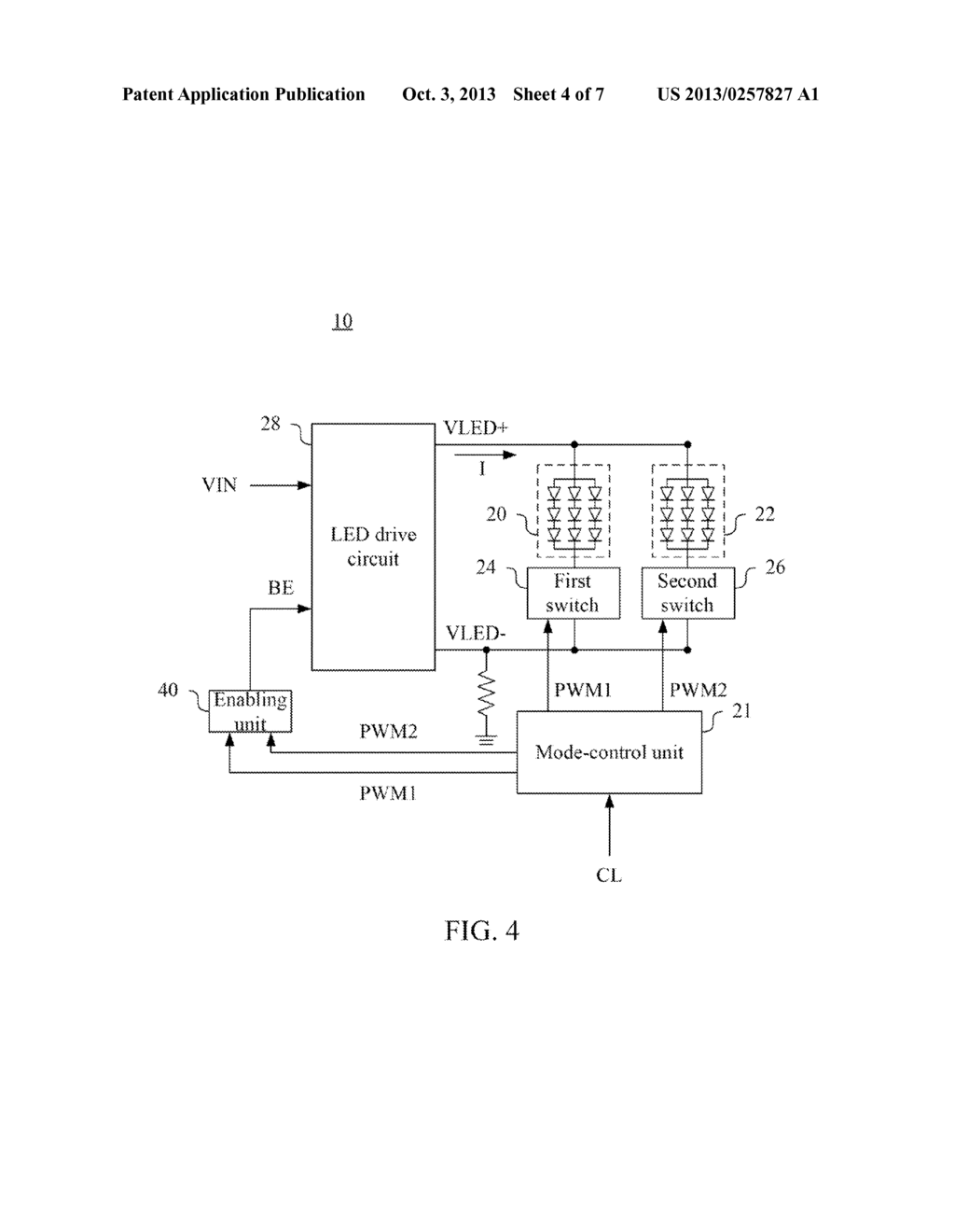 BACKLIGHT MODULE USED IN DISPLAY DEVICE AND CONTROL METHOD OF THE SAME - diagram, schematic, and image 05