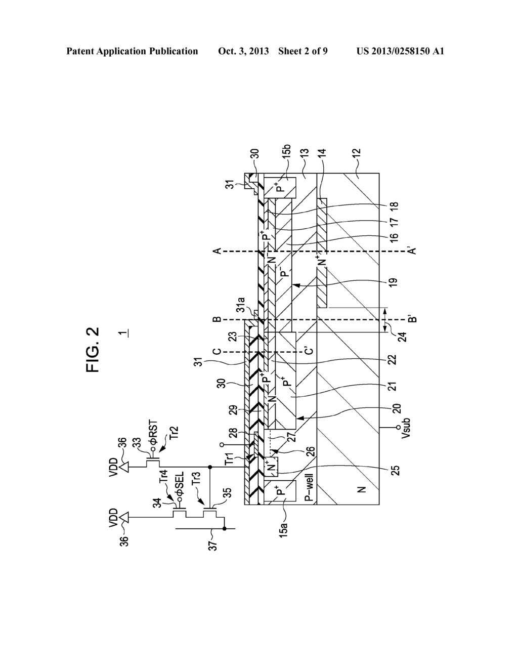 SOLID-STATE IMAGE CAPTURING DEVICE, METHOD OF MANUFACTURING SOLID-STATE     IMAGE CAPTURING DEVICE, METHOD OF DRIVING SOLID-STATE IMAGE CAPTURING     DEVICE, AND ELECTRONIC APPARATUS - diagram, schematic, and image 03