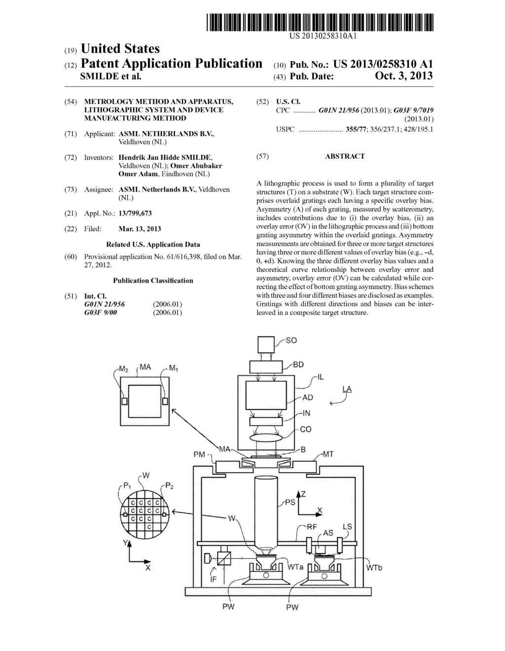 Metrology Method and Apparatus, Lithographic System and Device     Manufacturing Method - diagram, schematic, and image 01