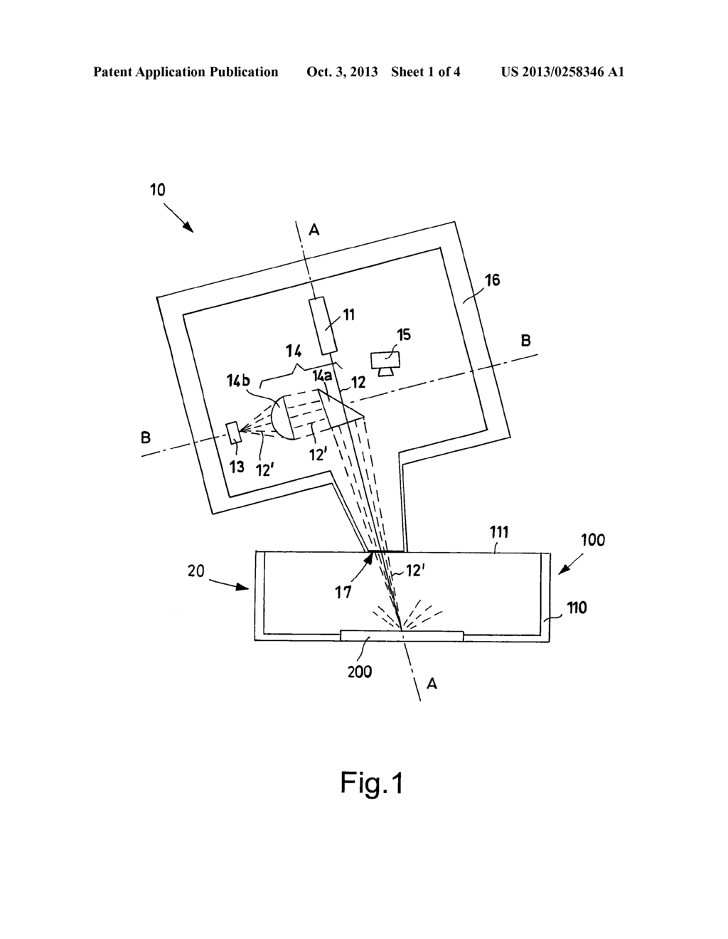 APPARATUS FOR THE NON-DESTRUCTIVE TESTING OF THE INTEGRITY AND/OR     SUITABILITY OF SEALED PACKAGINGS - diagram, schematic, and image 02