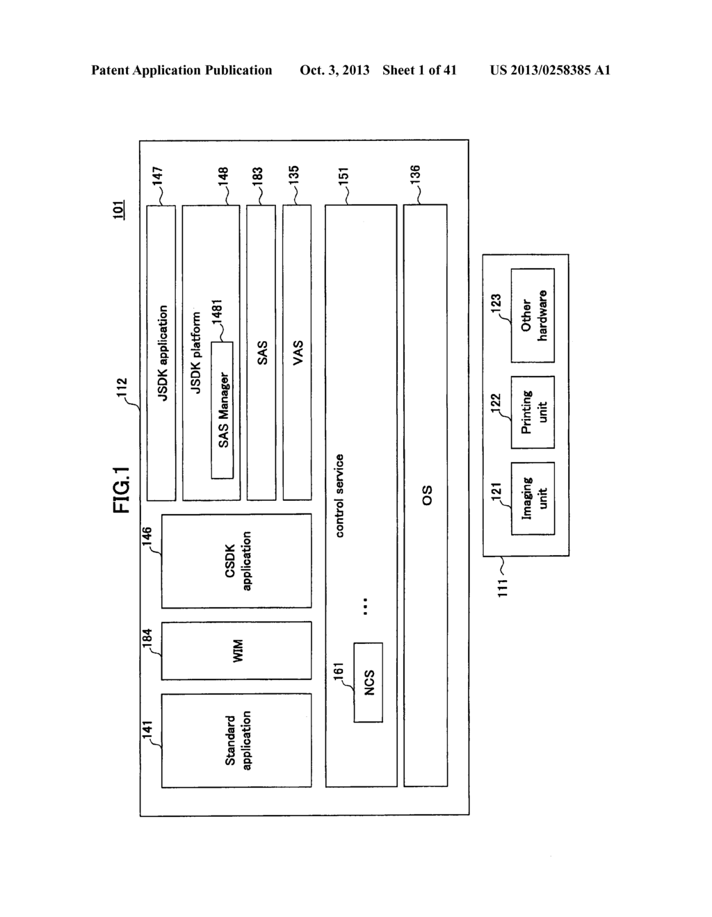 EASY MODIFICATION TO METHOD OF CONTROLLING APPLICATIONS IN IMAGE FORMING     APPARATUS - diagram, schematic, and image 02