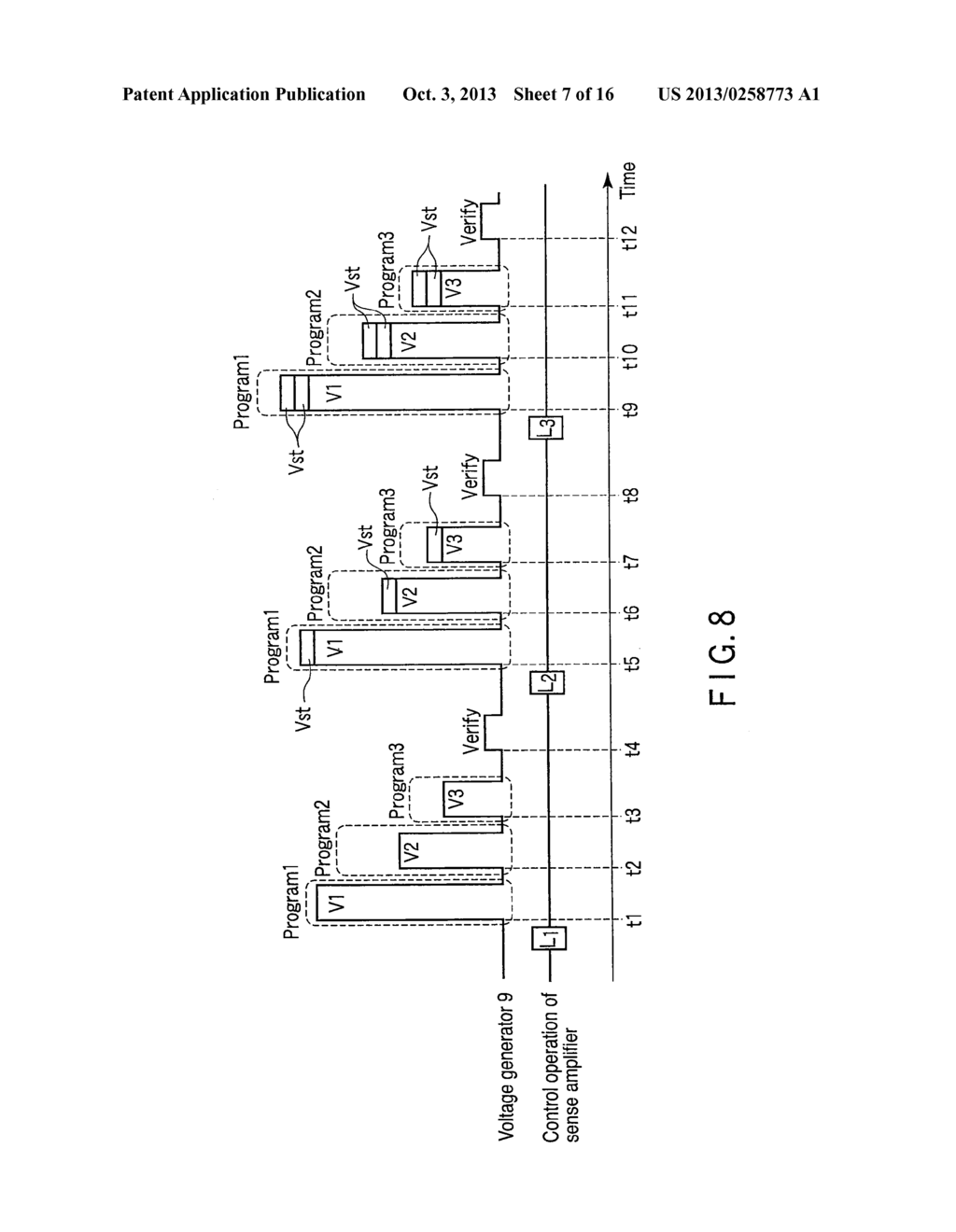 NONVOLATILE SEMICONDUCTOR MEMORY DEVICE WHICH TRANSFERS A PLURALITY OF     VOLTAGES TO MEMORY CELLS AND METHOD OF WRITING THE SAME - diagram, schematic, and image 08