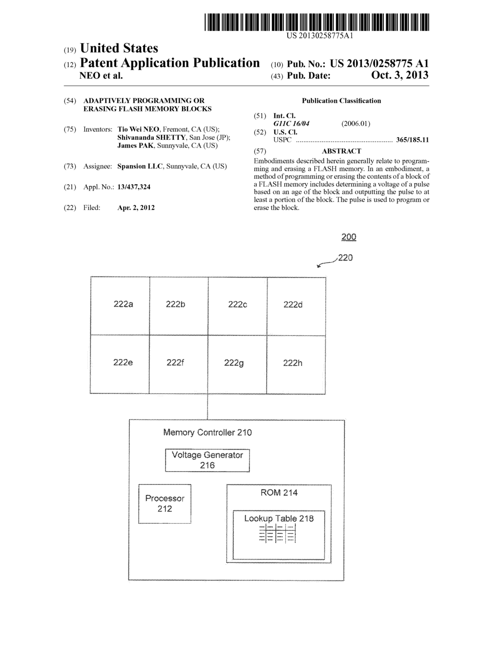 Adaptively Programming or Erasing Flash Memory Blocks - diagram, schematic, and image 01