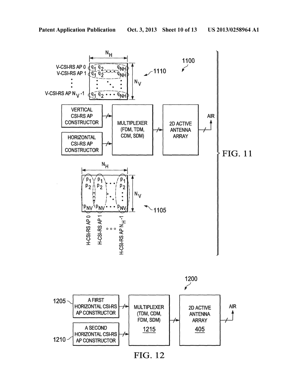 APPARATUS AND METHOD FOR CHANNEL-STATE-INFORMATION PILOT DESIGN FOR AN     ADVANCED WIRELESS NETWORK - diagram, schematic, and image 11